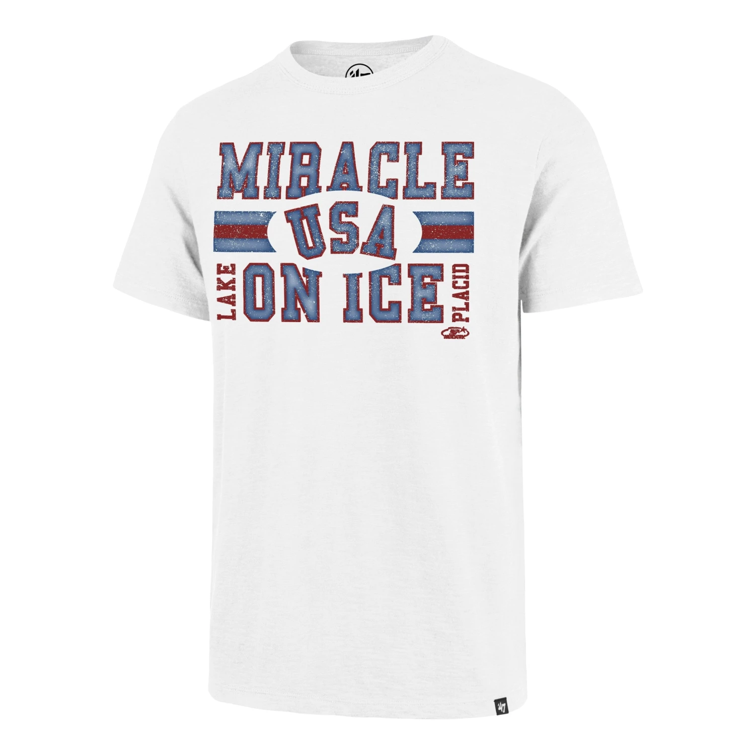 USA HOCKEY MIRACLE ON ICE WHITE '47 SCRUM TEE 3 USA HOCKEY MIRACLE ON ICE WHITE '47 SCRUM TEE