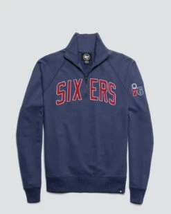 PHILADELPHIA 76ERS BANKS '47 HARRIS SCRIMMAGE 1/4 ZIP