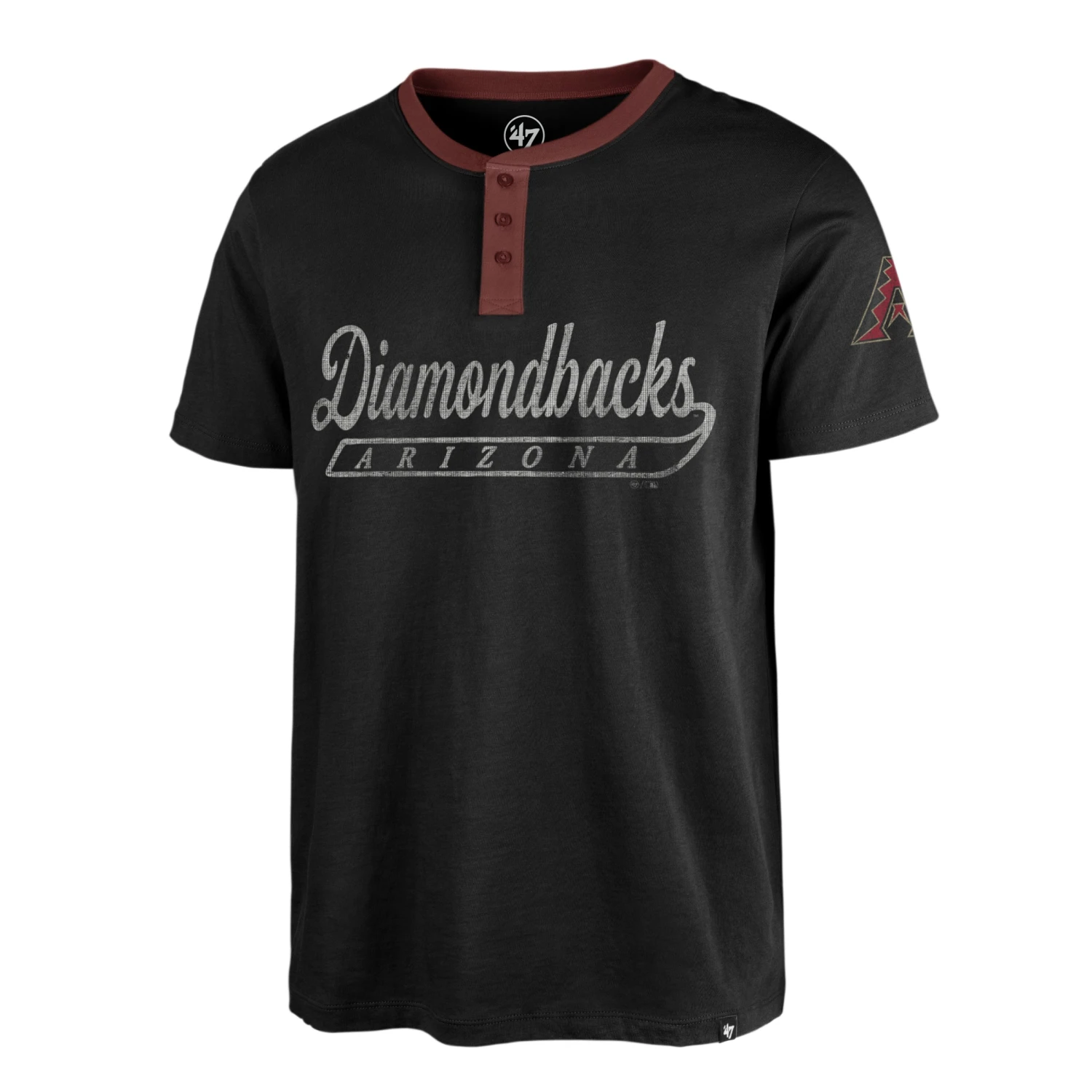 ARIZONA DIAMONDBACKS WEST END '47 HENLEY TEE 3 ARIZONA DIAMONDBACKS WEST END '47 HENLEY TEE