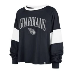 CLEVELAND GUARDIANS UPSIDE '47 RHEA LONG SLEEVE TEE WOMEN