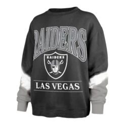 LAS VEGAS RAIDERS SLEEVE DYE '47 BOYFRIEND CREW WOMENS