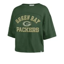 GREEN BAY PACKERS HALF MOON '47 STEVIE CROP TEE WOMENS