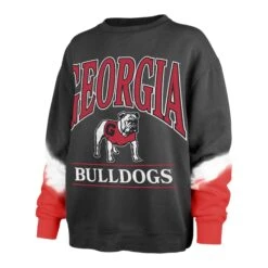 GEORGIA BULLDOGS SLEEVE DYE '47 BOYFRIEND CREW WOMENS