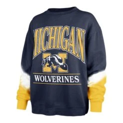 MICHIGAN WOLVERINES VINTAGE SLEEVE DYE '47 BOYFRIEND CREW WOMENS
