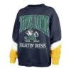 NOTRE DAME FIGHTING IRISH SLEEVE DYE '47 BOYFRIEND CREW WOMENS