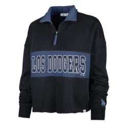 LOS ANGELES DODGERS CITY CONNECT REMI '47 1/4 ZIP WOMENS