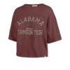 ALABAMA CRIMSON TIDE VINTAGE HALF MOON '47 STEVIE CROP TEE 1 ALABAMA CRIMSON TIDE VINTAGE HALF MOON '47 STEVIE CROP TEE -47 591312 HR MF
