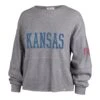 KANSAS JAYHAWKS VINTAGE GET LOUD '47 JADA LONG SLEEVE TEE WOMENS -47 591486 HR MF