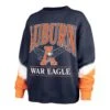 AUBURN TIGERS VINTAGE SLEEVE DYE '47 BOYFRIEND CREW WOMENS -47 591661 HR MF