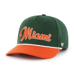 MIAMI HURRICANES OVERHAND SCRIPT TWO TONE '47 MVP DV 7 MIAMI HURRICANES OVERHAND SCRIPT TWO TONE '47 MVP DV -47 C OVHTT27GWP DG HR F
