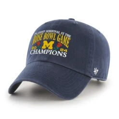 MICHIGAN WOLVERINES CFP 2024 ROSE BOWL CHAMPIONS '47 CLEAN UP -47 CFP RBCHA28GWS NY23 HR F