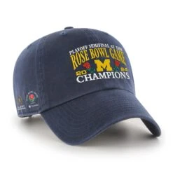 MICHIGAN WOLVERINES CFP 2024 ROSE BOWL CHAMPIONS '47 CLEAN UP