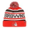 CLEVELAND BROWNS HANGTIME '47 CUFF KNIT YOUTH -47 F HANGT08ACE BW HR F