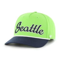 SEATTLE SEAHAWKS OVERHAND SCRIPT TWO TONE '47 MVP DV -47 F OVHTT28GWP LI HR F