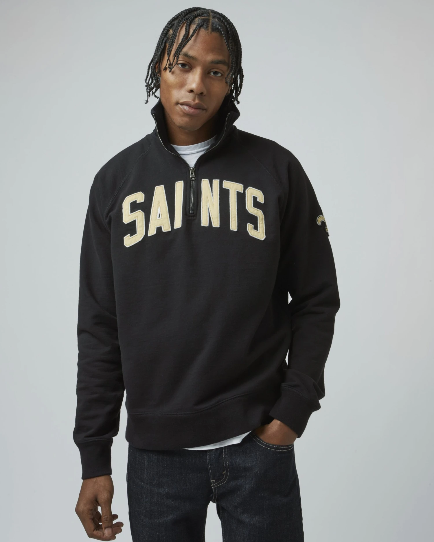 NEW ORLEANS SAINTS BANKS '47 HARRIS SCRIMMAGE 1/4 ZIP 5 NEW ORLEANS SAINTS BANKS '47 HARRIS SCRIMMAGE 1/4 ZIP - Image 3