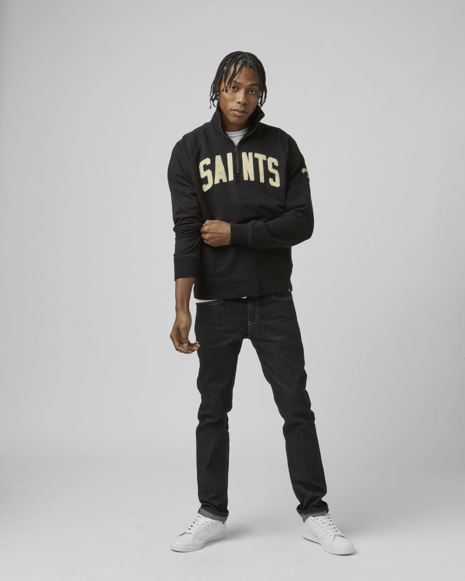 NEW ORLEANS SAINTS BANKS '47 HARRIS SCRIMMAGE 1/4 ZIP 4 NEW ORLEANS SAINTS BANKS '47 HARRIS SCRIMMAGE 1/4 ZIP - Image 2