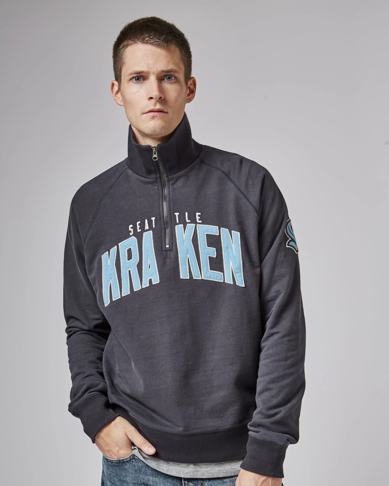 SEATTLE KRAKEN BANKS '47 HARRIS SCRIMMAGE 1/4 ZIP 5 SEATTLE KRAKEN BANKS '47 HARRIS SCRIMMAGE 1/4 ZIP - Image 3