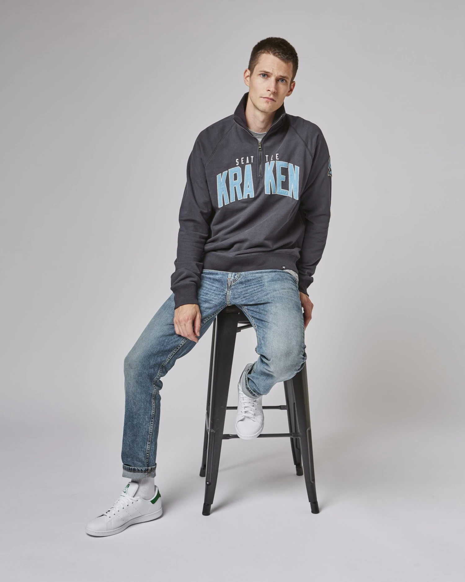 SEATTLE KRAKEN BANKS '47 HARRIS SCRIMMAGE 1/4 ZIP 4 SEATTLE KRAKEN BANKS '47 HARRIS SCRIMMAGE 1/4 ZIP - Image 2